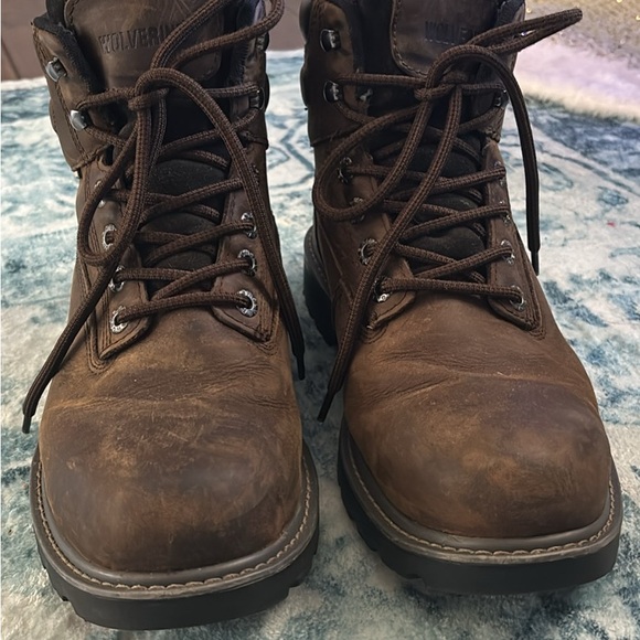 Wolverine Men's Dark Brown Leather Boots - Picture 4 of 7